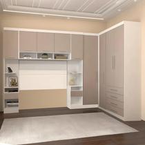 Guarda Roupa Queen Modulado Cp09 Taiga Branco/Cinnamon L01 - Mpozenato Guarda Roupa Queen Modulado Cp09 Taiga Branco/Cinnamon L01 - Mpozenato