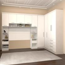 Guarda Roupa Queen Modulado Cp09 Taiga Branco L01 - Mpozenato Guarda Roupa Queen Modulado Cp09 Taiga Branco L01 - Mpozenato