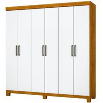 Guarda Roupa Recife Casal 6 Portas 2 Gavetas Carioca Cor Cinamomo Branco Guarda Roupa Recife Casal 6 Portas 2 Gavetas Carioca Cor Cinamomo Branco