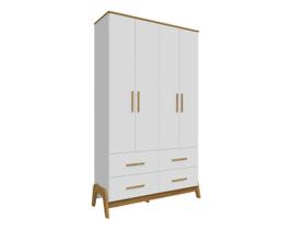 Guarda Roupa Retrô Guti Moveis Peroba 04 portas MDF