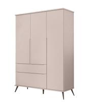 Guarda Roupa Retro Melinda 3 Portas Rosê - FbABY