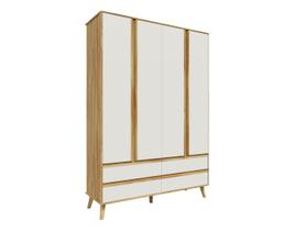 Guarda Roupa Retro Théo Moveis Peroba 04 portas MDF