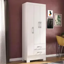 Guarda Roupa Rio Grande 3 Portas 2 Gavetas Branco - Rodial Guarda Roupa Rio Grande 3 Portas 2 Gavetas Branco - Rodial