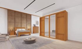 Guarda Roupa Ripado Espelho 6 Gavetas - Palladio Ruby Bettio