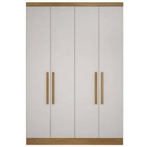 Guarda Roupa Rizon Módulo 4 Portas 3 Gavetas Novo Horizonte Cor Cumaru Fendy