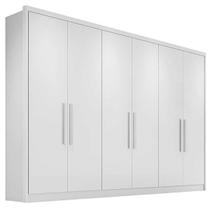Guarda Roupa Robust Casal Sem Espelho 6 Portas 8 Gavetas Novo Horizonte Cor Branco