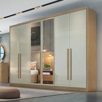 Guarda Roupa Roma 6 Portas 6 Gavetas Com Espelho Clic Móveis