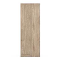 Guarda Roupa Roupeiro Armário de Canto 1 Porta Módulo Nogal para Quarto - Bela Móveis