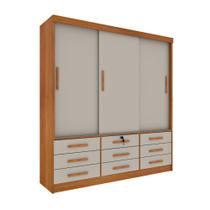 Guarda Roupa Roupeiro Casal Chicago 3 portas Cinamomo Off White - Tcil Guarda Roupa Roupeiro Casal Chicago 3 portas Cinamomo Off White - Tcil