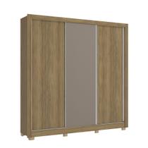 Guarda Roupa Roupeiro Casal com 3 Portas de Correr e 2 Gavetas CB03M570 Kappesberg