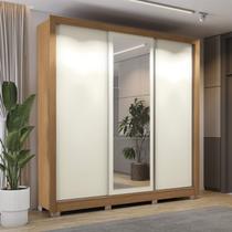 Guarda Roupa Roupeiro Casal com 3 Portas de Correr e Espelho CB01M570 Kappesberg Guarda Roupa Roupeiro Casal com 3 Portas de Correr e Espelho CB01M570 Kappesberg