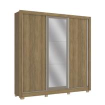 Guarda Roupa Roupeiro Casal com 3 Portas de Correr e Espelho CB04M570 Kappesberg
