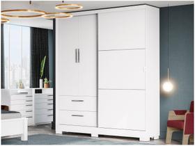 Guarda Roupa Roupeiro Casal com 3 Portas Sendo 1 de Correr e 2 Gavetas C533 Kappesberg