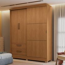 Guarda Roupa Roupeiro Casal com 3 Portas Sendo 1 de Correr e 2 Gavetas C533 Kappesberg