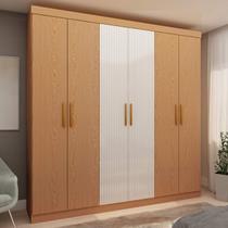 Guarda Roupa Roupeiro Casal com 6 Portas e 2 Gavetas Palermo 100% MDF 0665F Genialflex Guarda Roupa Roupeiro Casal com 6 Portas e 2 Gavetas Palermo 100% MDF 0665F Genialflex