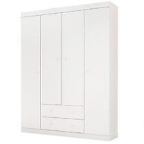 Guarda Roupa Roupeiro Infantil Branco Julie 4 Portas e 2 Gavetas