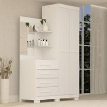 Guarda Roupa Roupeiro Infantilcom Espelho 2 Portas 4 Gavetas Melissa Cor flex 100% mdf - ACP Móveis Guarda Roupa Roupeiro Infantilcom Espelho 2 Portas 4 Gavetas Melissa Cor flex 100% mdf - ACP Móveis