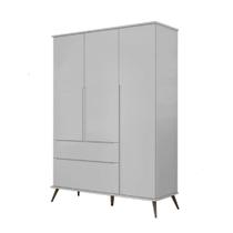 Guarda Roupa Roupeiro Meli 3 Portas Infantil/ Juvenil Pés Palito 100% MDF Cinza Guarda Roupa Roupeiro Meli 3 Portas Infantil/ Juvenil Pés Palito 100% MDF Cinza