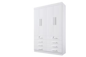 Guarda Roupa Roupeiro Monaco Plus 4 Portas Branco D'Doro