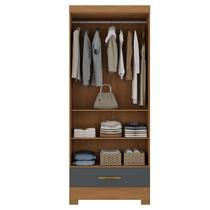 Guarda Roupa Roupeiro Multiuso Smart Versatile 1 Gaveta Sem Portas Cinamomo Chumbo - Rodial Móveis Guarda Roupa Roupeiro Multiuso Smart Versatile 1 Gaveta Sem Portas Cinamomo Chumbo - Rodial Móveis