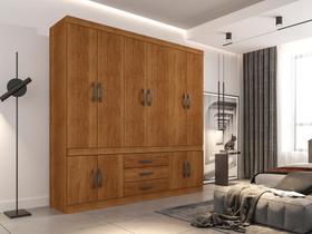 Guarda Roupa Roupeiro New Parma 10 Portas 3 Gavetas Sem Espelho Cinamomo - Sallêto Guarda Roupa Roupeiro New Parma 10 Portas 3 Gavetas Sem Espelho Cinamomo - Sallêto