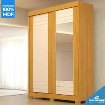 Guarda Roupa Roupeiro Para Solteiro 2 Portas de Correr Com Espelho 2 Gavetas Ayla ACP - ACP Móveis