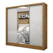 Guarda Roupa Roupeiro Santiago Plus 3 Portas de Correr com Espelho Central 3 Gavetas Carioca Cinamomo Off White Guarda Roupa Roupeiro Santiago Plus 3 Portas de Correr com Espelho Central 3 Gavetas Carioca Cinamomo Off White