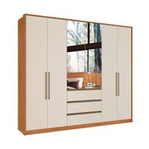 Guarda-Roupa Roupeiro Veneza Glass THB 6 Portas 3 Gavetas