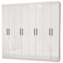 Guarda Roupa Rubi Casal 8 Portas 4 Gavetas Carioca Cor Branco