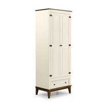 Guarda-Roupa Rústico 2 Portas e 1 Gavetas - Madeira Maciça e MDF Guarda-Roupa Rústico 2 Portas e 1 Gavetas - Madeira Maciça e MDF