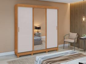 Guarda Roupa Saion 3 Portas com Pés 1 Porta Glass - Lopas Guarda Roupa Saion 3 Portas com Pés 1 Porta Glass - Lopas