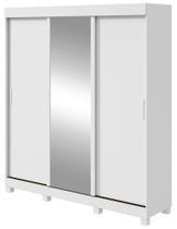 Guarda Roupa Saion 3 Portas com Pés 1 Porta Glass - Lopas