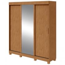 Guarda Roupa Saion 4 Portas 1 Porta Glass 3 Gavetas Amendoa Clean MDP Guarda Roupa Saion 4 Portas 1 Porta Glass 3 Gavetas Amendoa Clean MDP