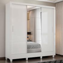 Guarda Roupa Santiago Plus 3 Portas 3 Gavetas com Espelho e Pés Carioca Móveis