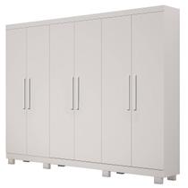 Guarda Roupa Sergipe Casal 6 Portas 2 Gavetas Bianchi Cor Branco