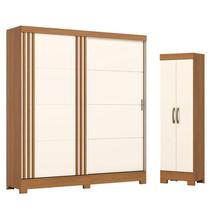 Guarda Roupa Solteiro 02 Portas de Correr 03 Gavetas Prime com Armario Multiuso 2 Portas 3 Prateleiras B387 Cinamomo Off White - Henn Briz Guarda Roupa Solteiro 02 Portas de Correr 03 Gavetas Prime com Armario Multiuso 2 Portas 3 Prateleiras B387 Cinamomo Off White - Henn Briz