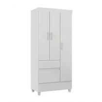 Guarda Roupa Solteiro 03 Portas Wind Branco Rosa