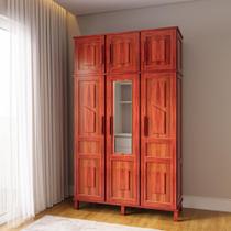 Guarda-Roupa Solteiro 1 Espelho 6 Portas e Cabideiros