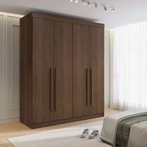 Guarda-roupa Solteiro 100% Mdf 4 Portas 3 Gavetas Paris Plus