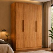 Guarda-roupa Solteiro 100% MDF 4 Portas e 2 Gavetas Multimóveis CR35504 Guarda-roupa Solteiro 100% MDF 4 Portas e 2 Gavetas Multimóveis CR35504