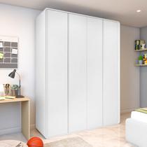 Guarda Roupa Solteiro 100% MDF 4 Portas Easy Like Branco