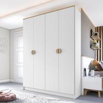Guarda-Roupa Solteiro 100% Mdf Bp 4 Portas 2 Gavetas Asti