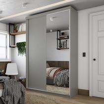 Guarda-roupa Solteiro 100% Mdf Bp com 2 Portas e 1 Espelho Geneve