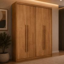 Guarda-roupa Solteiro 100% MDF com 4 Portas e 2 Gavetas Multimóveis CR35517 Guarda-roupa Solteiro 100% MDF com 4 Portas e 2 Gavetas Multimóveis CR35517