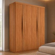 Guarda-roupa Solteiro 100% MDF com 4 Portas e 2 Gavetas Multimóveis CR35522 Guarda-roupa Solteiro 100% MDF com 4 Portas e 2 Gavetas Multimóveis CR35522