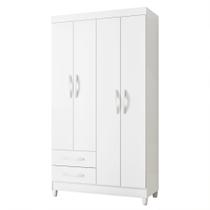 Guarda Roupa Solteiro 103cm 4 Portas Dony Flex A02 Branco - Mpozenato