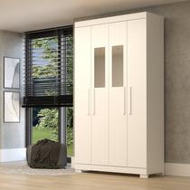 Guarda-roupa Solteiro 109,80cm 4 Ptas com Espelho 100% Mdf Papoulas Espresso Móveis