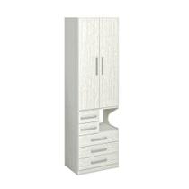Guarda Roupa Solteiro 1224 Esquerdo 2 Portas de Bater 6 Gavetas Carvalho Claro Guarda Roupa Solteiro 1224 Esquerdo 2 Portas de Bater 6 Gavetas Carvalho Claro