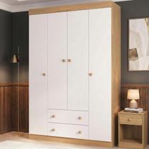 Guarda-roupa Solteiro 122cm 4 Portas e 2 Gavetas Lira Multimóveis MP4804
