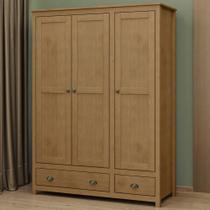 Guarda Roupa Solteiro 136cm 3 Portas Lázio Freijó F07 - Mpozenato